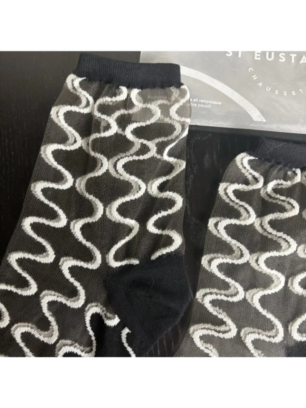 ATELIER ST. EUSTACHE Womens Size 39/41 (US 7/8.5) Casa da Musica Sheer Socks NEW